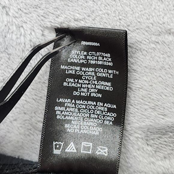 Catalina Swim Bottoms Womens Size XL (16-18) Black Solid Skirt Built-In Brief - Picture 6 of 9